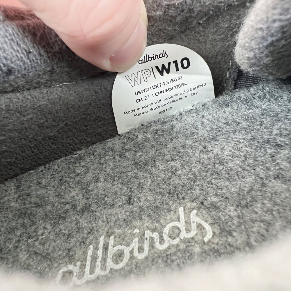 Allbirds Merino Wool Pipers Low Top Sneaker Lace Up Athletic Casual Athleisure - Picture 8 of 12